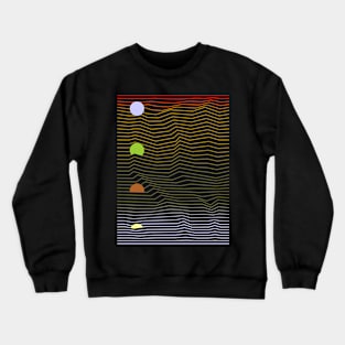 Sunset process in landscape Crewneck Sweatshirt